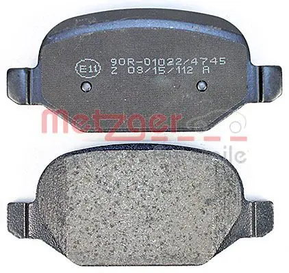 Handler.Part Brake pad set, disc brake METZGER 1170818 4