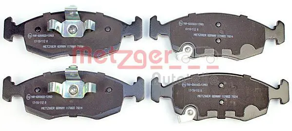 Handler.Part Brake pad set, disc brake METZGER 1170822 2