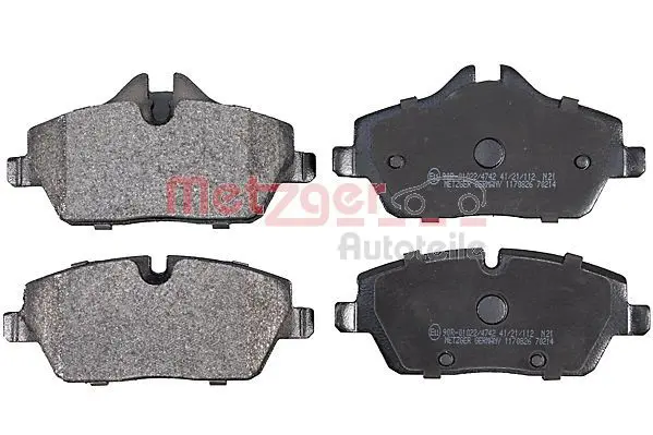 Handler.Part Brake pad set, disc brake METZGER 1170826 1