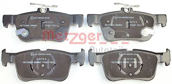 Handler.Part Brake pad set, disc brake METZGER 1170827 2