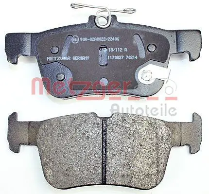 Handler.Part Brake pad set, disc brake METZGER 1170827 3