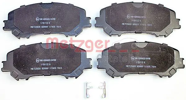 Handler.Part Brake pad set, disc brake METZGER 1170835 2