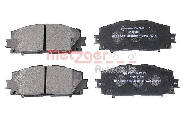 Handler.Part Brake pad set, disc brake METZGER 1170772 2