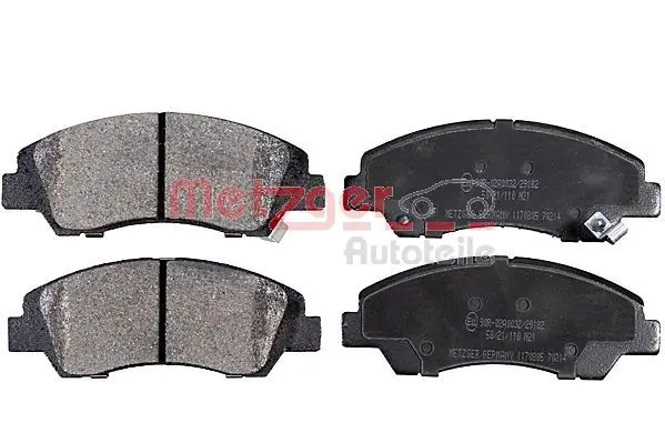 Handler.Part Brake pad set, disc brake METZGER 1170805 1