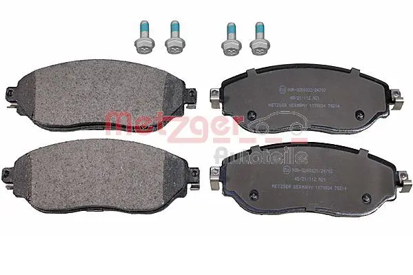 Handler.Part Brake pad set, disc brake METZGER 1170834 2