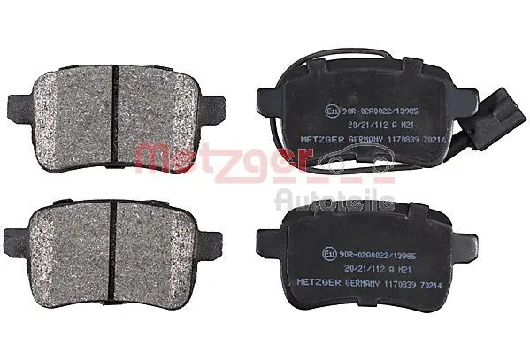 Handler.Part Brake pad set, disc brake METZGER 1170839 3