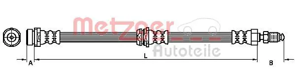 Handler.Part Brake hose METZGER 4110038 1