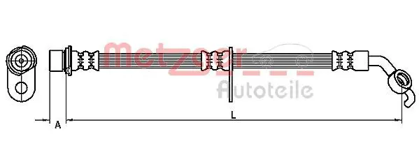 Handler.Part Brake hose METZGER 4110098 1