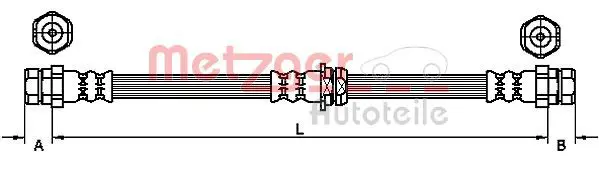 Handler.Part Brake hose METZGER 4110435 1