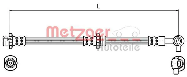 Handler.Part Brake hose METZGER 4110131 1