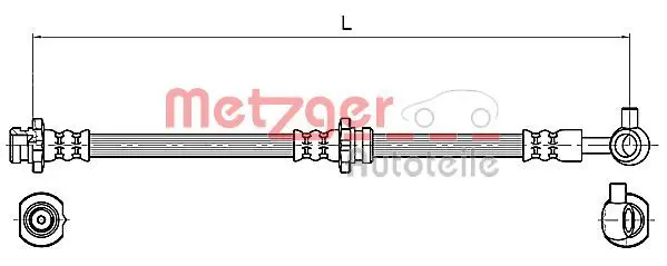 Handler.Part Brake hose METZGER 4110132 1