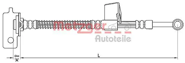 Handler.Part Brake hose METZGER 4110137 1