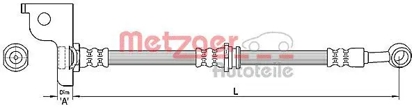 Handler.Part Brake hose METZGER 4110139 1