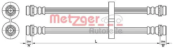 Handler.Part Brake hose METZGER 4110312 1