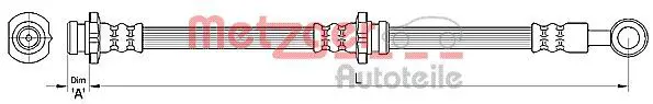 Handler.Part Brake hose METZGER 4110461 1