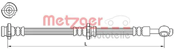 Handler.Part Brake hose METZGER 4110471 1