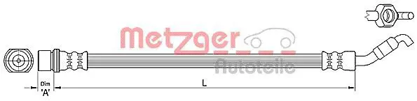 Handler.Part Brake hose METZGER 4110477 1