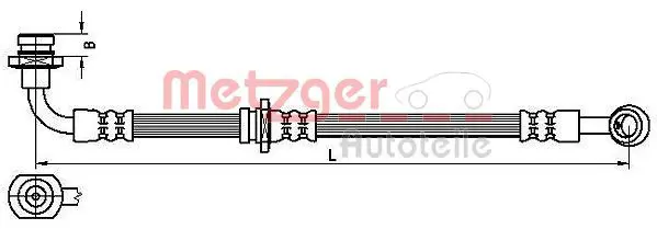 Handler.Part Brake hose METZGER 4110529 1