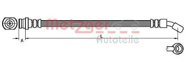 Handler.Part Brake hose METZGER 4110530 1