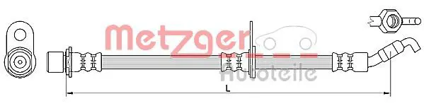 Handler.Part Brake hose METZGER 4110621 1