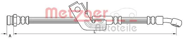 Handler.Part Brake hose METZGER 4110664 1