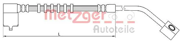 Handler.Part Brake hose METZGER 4110686 1