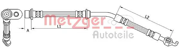 Handler.Part Brake hose METZGER 4110786 1