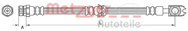 Handler.Part Brake hose METZGER 4110881 1