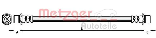 Handler.Part Brake hose METZGER 4110970 1