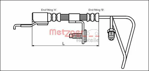 Handler.Part Brake hose METZGER 4112511 1