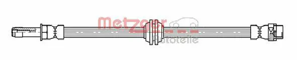 Handler.Part Brake hose METZGER 4114072 1