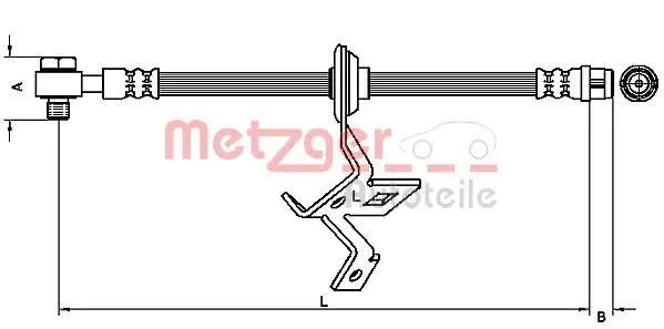 Handler.Part Brake hose METZGER 4116208 1