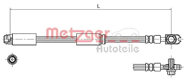 Handler.Part Brake hose METZGER 4116227 1