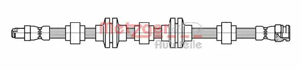 Handler.Part Brake hose METZGER 4118438 1