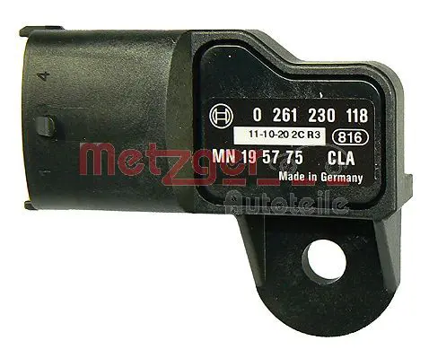 Handler.Part Sensor, intake manifold pressure METZGER 0906105 1