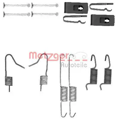 Handler.Part Accessory kit, parking brake shoes METZGER 1050898 1