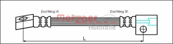 Handler.Part Brake hose METZGER 4112810 1