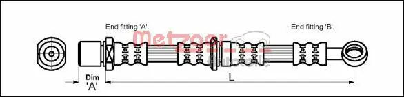 Handler.Part Brake hose METZGER 4110203 1