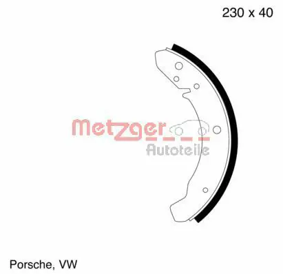 Handler.Part Brake shoe set METZGER MG104 1