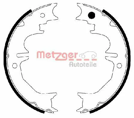 Handler.Part Brake shoe set, parking brake METZGER MG207 1