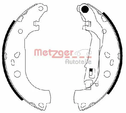 Handler.Part Brake shoe set METZGER MG210 1