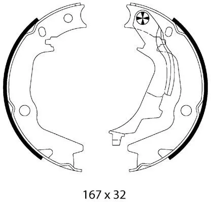 Handler.Part Brake shoe set, parking brake METZGER MG226 1