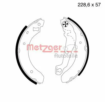 Handler.Part Brake shoe set METZGER MG385 1