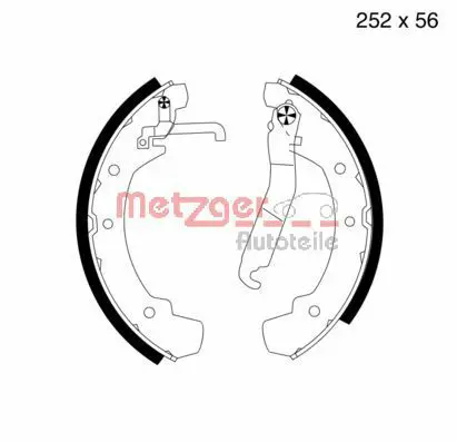 Handler.Part Brake shoe set METZGER MG499 1