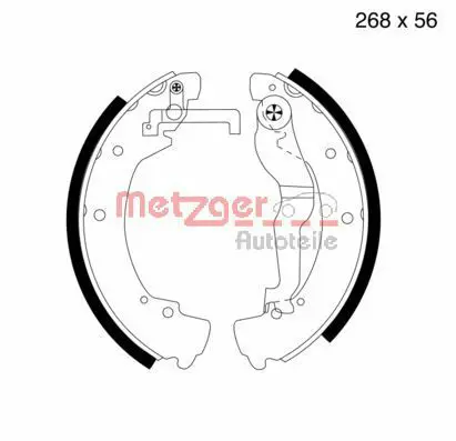 Handler.Part Brake shoe set METZGER MG548 1