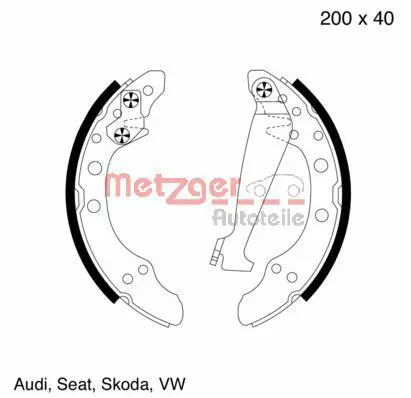 Handler.Part Brake shoe set METZGER MG571 1