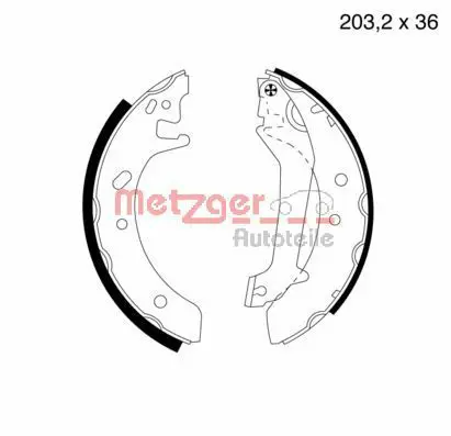 Handler.Part Brake shoe set METZGER MG580 1