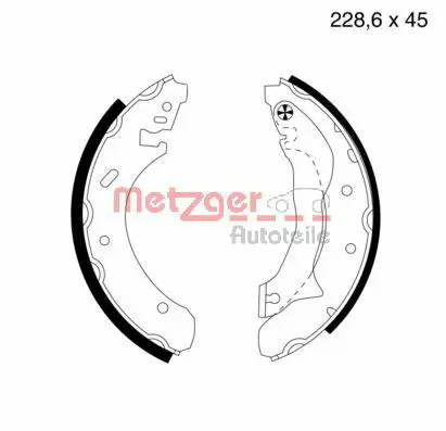 Handler.Part Brake shoe set METZGER MG581 1