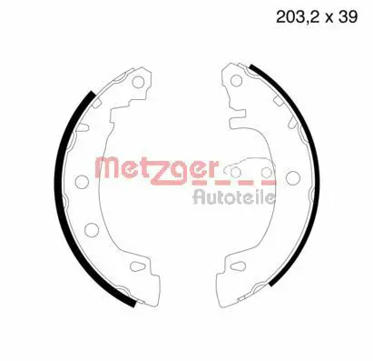 Handler.Part Brake shoe set METZGER MG632 1