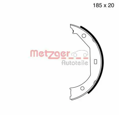 Handler.Part Brake shoe set, parking brake METZGER MG652 1